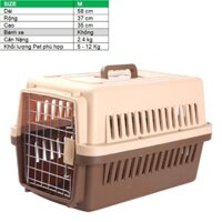 Lồng vận chuyển Pet (Size M) LHK-M, Lồng hàng không cho Chó,  Mèo, Thú cưng 5-12 kg