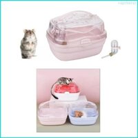 Lồng vận chuyển thông gió CBY cho hộp du lịch Guinea-Pig thú cưng nhỏ có chai nước