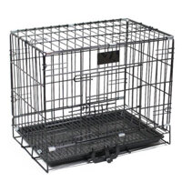 Lồng VÂN ĐÁ nan dày cho chó mèo - Size M(<10kg) 60*43*50cm - siêu dày - gấp gọn kèm khay