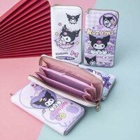long women's wallets female cute wallets long wallets men's wallets Ví Nữ Sanrio Ly Hợp In Hình Hoạt Hình Nhiều Lớp Dây Kéo Thẻ Học Sinh Kuromi Ví Đựng Tiền Xu Trẻ Em