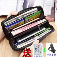 long women's wallets wallets men's wallets long wallets Nam Nữ Ví Phong Cách Dài 2022 Phong Cách Mới Thanh Niên Hợp Thời Trang Dung Tích Lớn Dây Kéo Ly Hợp Nam Nhiều Khe Cắm Thẻ Nữ