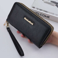 long women's wallets Women's wallets men's wallets female cute wallets Ví Ly Hợp Nữ Dài Đơn Giản Dung Tích Lớn Đôi Dây Kéo Hai Lớp Túi Ly Hợp Túi Mẹ Có Thể Giữ Di Động