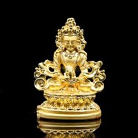 Longevity/Amitayus Plating Buddhist Bodhisattva Buddha Statue Small Collective Figurine