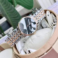 Longines Elegant Automatic Black Diamond Dial Steel and 18kt Rose Gold Ladies Watch L48095577 L4.809.5.57.7