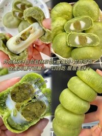 Longjing Tea Crispy Pake Green Tea không đường bánh mì mochi Hangzhou Bữa sáng Chiji bánh