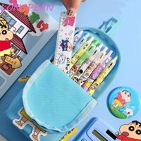 LONGPEAN Hộp đựng bút chì hoạt hình LONGPEAN Canvas Sinh viên đáng yêu