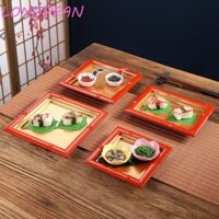 Longpean Khay đựng thức ăn Sushi giả Bộ đồ ăn bằng tre Nhà hàng