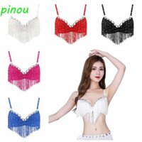 Longqiying Halter Top Belly Dance Bra, Sequin Tua Rua Belly Dance Top, Thời Trang Polyester Kim Cương Giả Lễ Hội Khiêu Vũ Latin Rave