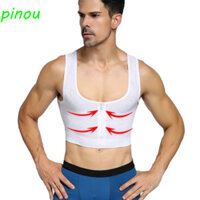 Longqiying Quần áo định hình ngực nam, Nâng lưng không tay định hình đồ lót bó sát, Thời trang tập thể dục Áo hai dây Giảm béo cho nam