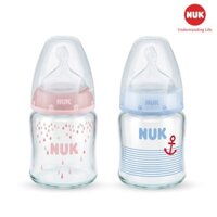 [LONTON MART] BÌNH SỮA NUK PREMIUM CHOICE+ THỦY TINH 120/240ML NÚM TI S1 - M [CHÍNH HÃNG]