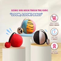 Look, look Ball - Bóng vải kích thích thị giác - Bóng vải cho bé Xúc Xắc vui nhộn ( nhiều màu )
