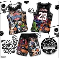 Looney Áo Thun Bóng Rổ michael jordan dlmt036