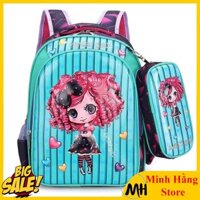 [LỚP 1 ĐẾN LỚP 3] Balo chống gù cho bé gái tiểu học đi học, cặp sách hình công chúa có kèm bóp viết chống thấm nước
