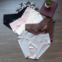 Lớp A-7A Ren Kháng Khuẩn Liền Mạch Satin Quần Lót Gợi Cảm Nữ Thấp Eo Thoáng Khí Quần Đùi Nữ