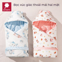 Lớp A Sơ Sinh Đậu Hà Lan Lông Cừu Quấn Chăn Thu Đông Sơ Sinh Kháng Khuẩn Đi Chơi Bọc Túi Ngủ