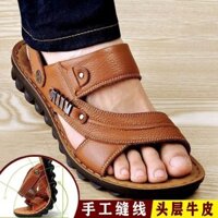 [Lớp đầu tiên] Giày đi biển nam mùa hè Dép nam thông thường Giày sandal nam ngoài trời chống trượt phiên bản Hàn Quốc Dép nam