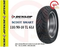 Lốp Dunlop 110 90 - 10 Scootsmart Tl 61J, Vỏ Xe Máy Dunlop Size 110 - 90 - 10 Scootsmart Tl 61J _ Dunlop Việt Nam , Giá Rẻ , Uy Tín