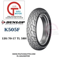 Lốp Dunlop 120 70 - 17 K505F Tl 54H Vỏ Xe Máy Dunlop Size 120 70 - 17 K505F Tl 54H _ Dunlop Việt Nam , Giá Rẻ , Uy Tín