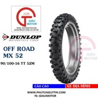 Lốp Dunlop 90 100 - 16 Mx52 Tt 52M Vỏ Xe Máy Dunlop Size 90 - 100 - 16 Mx52 Tt 52M _ Dunlop Việt Nam , Giá Rẻ , Uy Tín