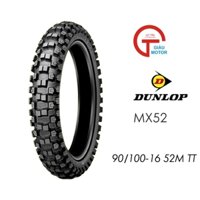 Lốp Dunlop 90/100 - 16 Mx52 Tt 52M Vỏ Xe Máy Dunlop Size 90 100 - 16 Mx52 Tt 52M