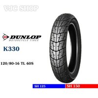 Lốp Dunlop cho bánh sau xe Honda SH 125 (K330 120/80-16 TL) xuất xứ Indo