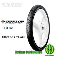 Lốp Dunlop cho bánh sau Exciter 150 độ (D102 130/70-17 TL) xuất xứ Indo