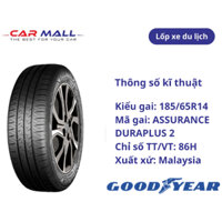 LỐP GOODYEAR 185/65R14 ASSURANCE DURAPLUS 2