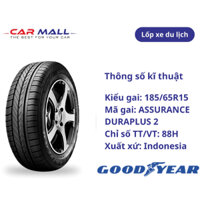 LỐP GOODYEAR 185/65R15 ASSURANCE DURAPLUS 2