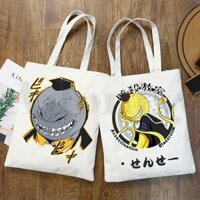 Lớp học ám sát Anime Koro Sensei Túi xách đeo vai Túi mua sắm thông thường Túi xách nữ Túi vải thanh