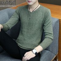 Lớp lót lông cừu chất lượng cao Áo len nam dày Slim-fit Hợp thời trang nam Áo khoác mỏng dệt kim Lớp lót lông cừu chất lượng cao Áo len nam dày Sli
