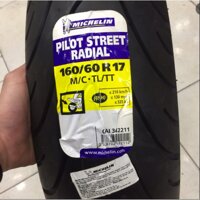 Lốp Michelin 160/60 ZR 17 TL Pilot Street Radial (160/55-17 Lốp không ruột)