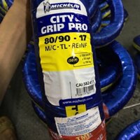 Lốp Michelin 80/90-17 city grip pro được lắp cho bánh sau xe viva,jupiter,future,wave RS..