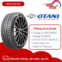 Lốp ô tô du lịch Thái Lan OTANI 265/35R22 KC2000