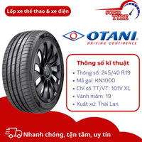 Lốp ô tô thể thao & xe điện Thái Lan OTANI 245/40R19 KN1000 EV