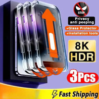 Lớp phủ Oleophobic Không bụi Lắp đặt Bảo vệ màn hình riêng tư cho iPhone 16 15 14 13 Pro Max 16 15 14 Plus XS X XR Glass