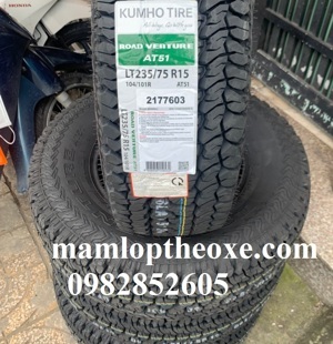 Lốp vỏ xe ô tô Kumho 235/75R15 AT51