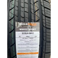 LỐP (VỎ) XE ÔTÔ 225/45R17 91V MILESTAR - Lắp xe Kia Cerato, Kia K3, Huyndai Elentra