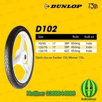 Lốp ( Vỏ )  xe Winner X Dunlop trước TT902 90/80-17 TL hoặc sau D102 120/70-17 TL _ Lốp Trung Thành