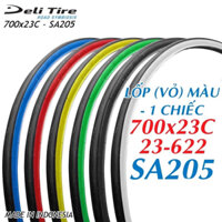 Lốp xe đạp thể thao Deli tire 700c màu