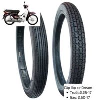 Lốp xe Dream trước 2.25-17 và sau 2.50-17 có săm nhãn hiệu Veloce, Đài Loan