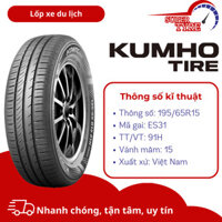 LỐP XE DU LỊCH KUMHO ECOWING ES31 195/65R15
