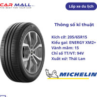 Lốp xe du lịch MICHELIN 205/65R15 Energy XM 2+