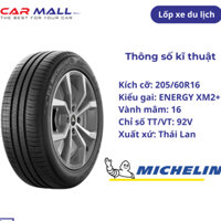 Lốp xe du lịch MICHELIN 205/60R16 Energy XM 2+