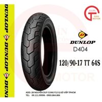 Lốp xe Dunlop 120.90-17 D404 TT 61H Vỏ xe máy Dunlop size 120-90-17 D404 TT 61H Lốp Dunlop Rebel _ gn125