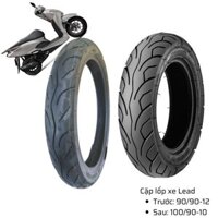 Lốp xe không săm Lead, SCR, Spacy, Attila bánh trước 90/90-12 và bánh sau 100/90-10, nhãn hiệu Veloce, Đài Loan