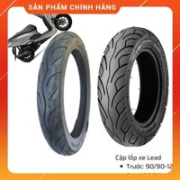 Lốp xe không săm Lead, SCR, Spacy, Attila bánh trước 90/90-12 và bánh sau 100/90-10, nhãn hiệu Veloce, Đài Loan