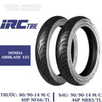 Lốp xe máy IRC dùng cho Honda Air Blade 125 loại không săm tubeless - Xuất xứ Việt Nam