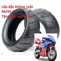 Lốp xe moto mini 50cc không cần dùng ruột, tặng chân van 110/50-6.5