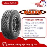 Lốp xe ô tô địa hình MAXXIS 235/75R15 AT980
