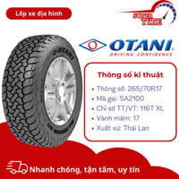 Lốp xe ô tô địa hình Thái Lan OTANI 265/70R17 SA2100
